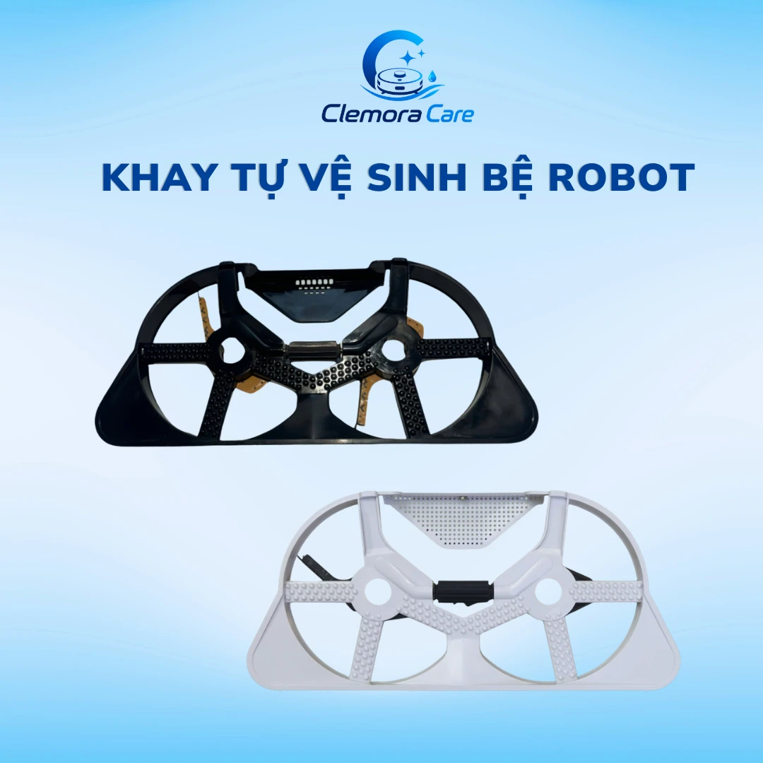Khay tự vệ sinh bệ robot